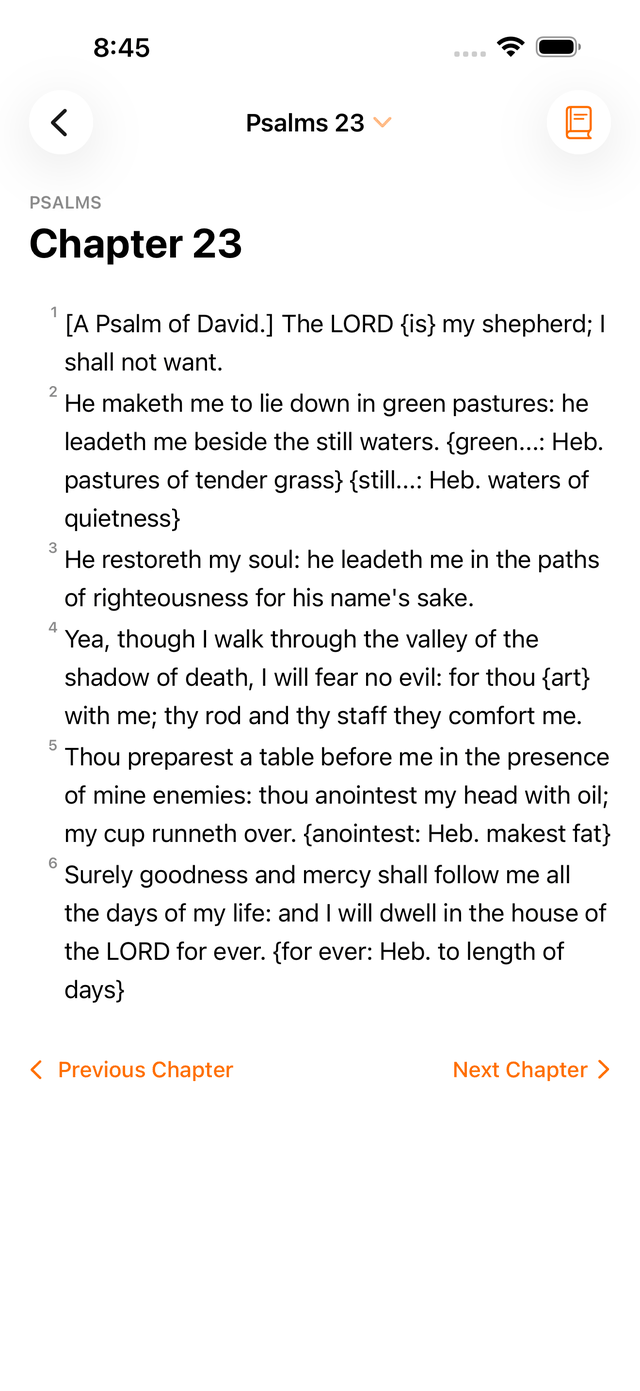Psalm 23 in the light theme